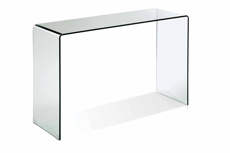 47" Clear Glass Block Console Table-0