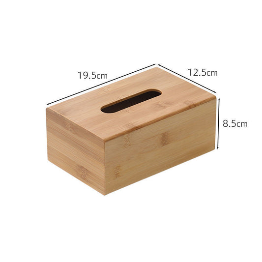 Bamboo And Wood Tissue Box Desktop Exquisite Luxury Draw Paper