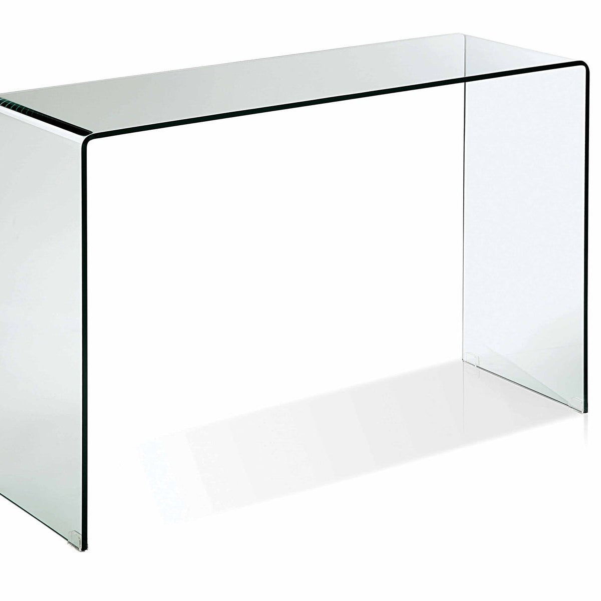 47" Clear Glass Block Console Table-0