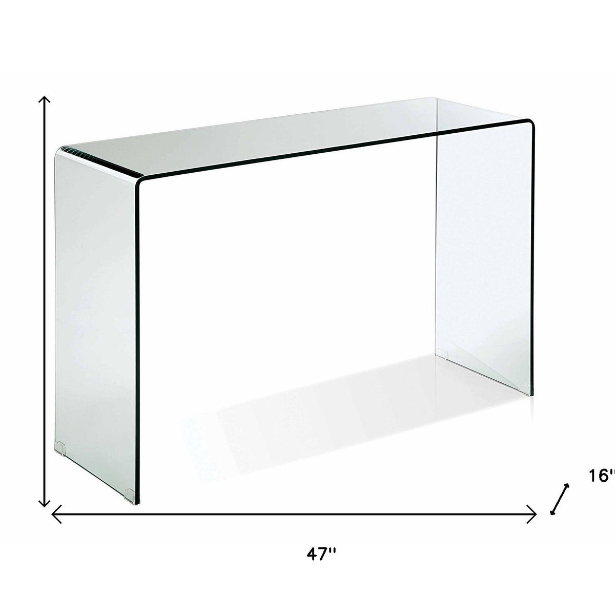 47" Clear Glass Block Console Table-4
