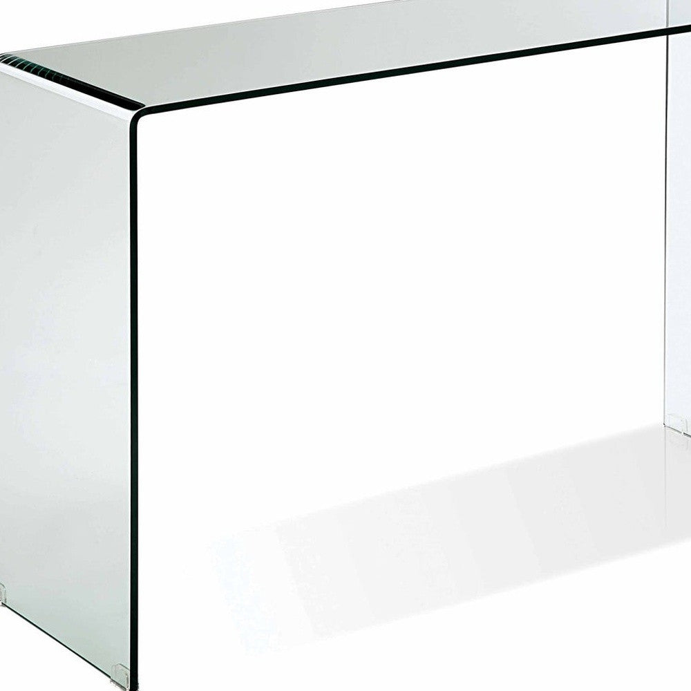 47" Clear Glass Block Console Table-3