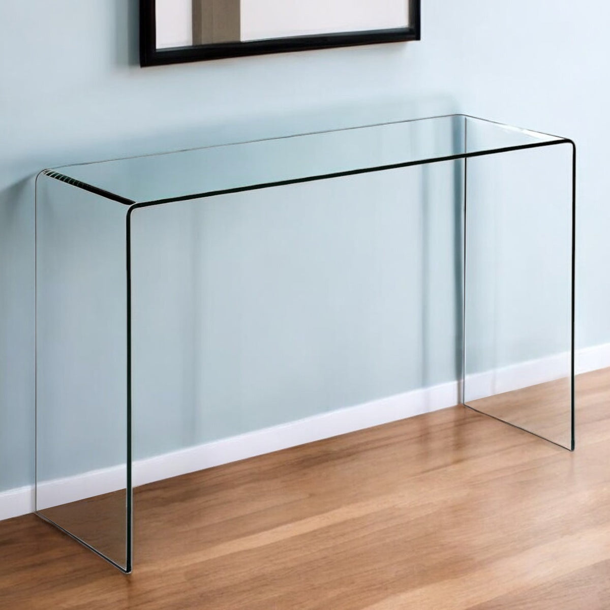 47" Clear Glass Block Console Table-1